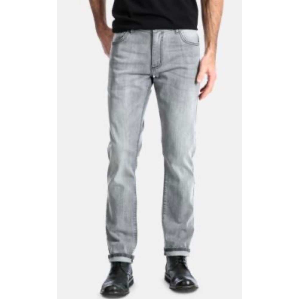 Alfani Jeans Steel Gray Denim Straight Leg Classic Men's Size 36x32